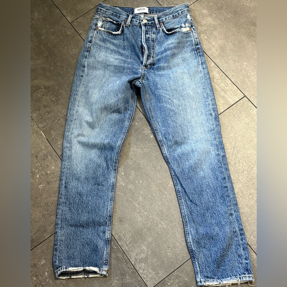 Agolde 25 Riley Ankle Cropped Straight Jeans
